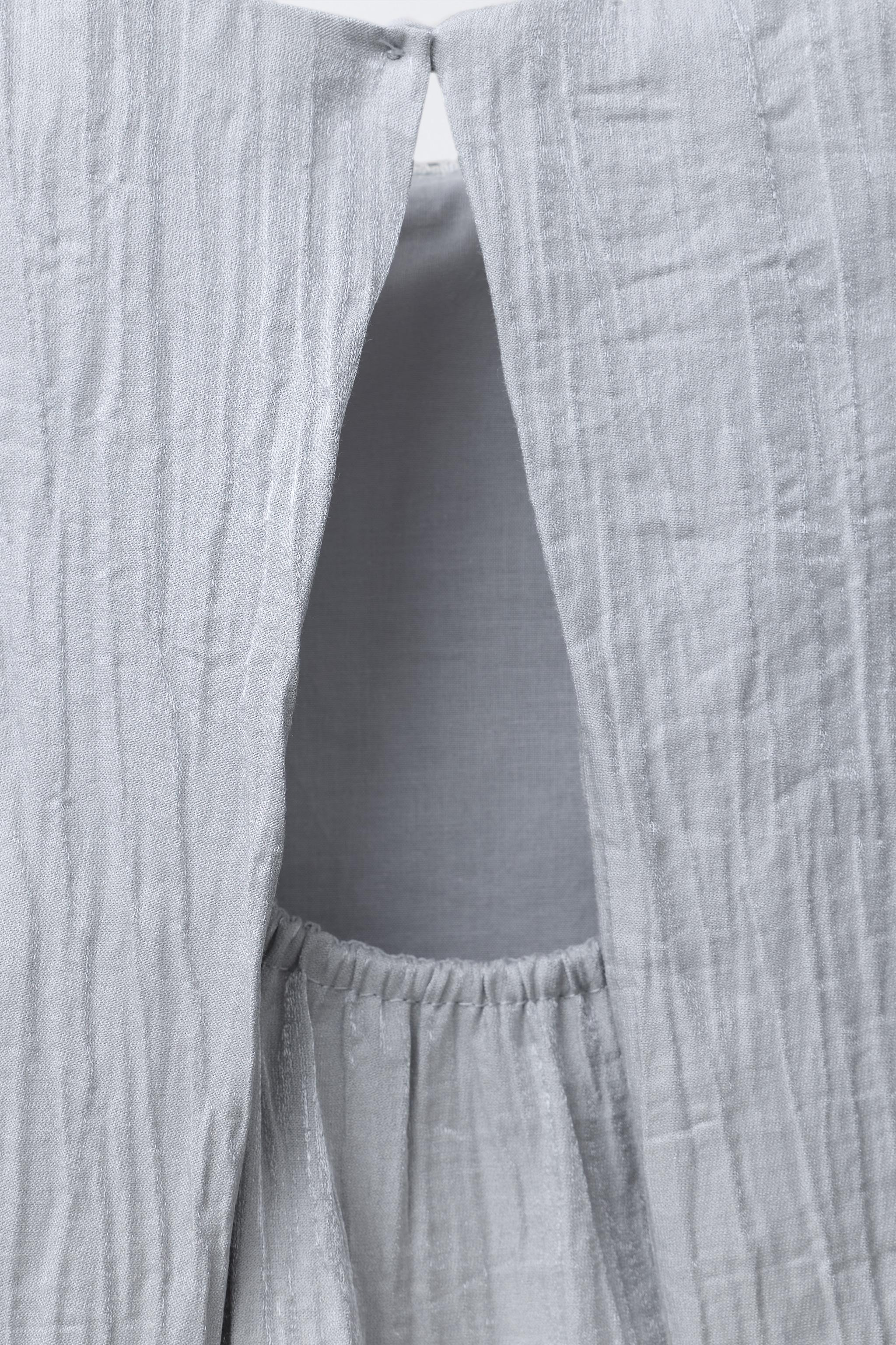 CRINKLED EFFECT SATIN TOP